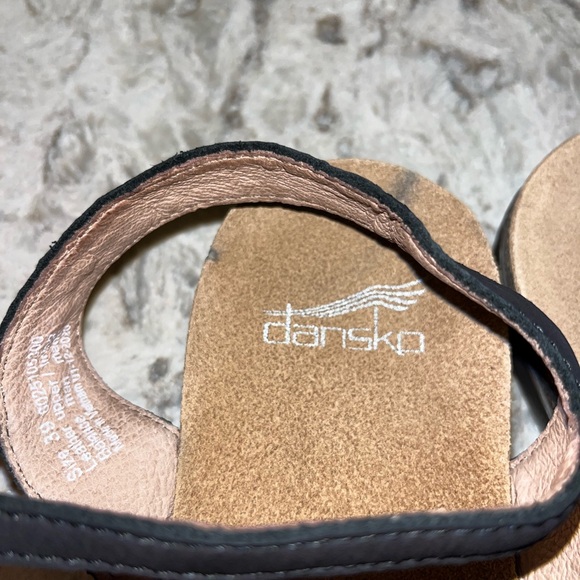 Dansko Women's Black Rowan Nubuck Leather Mary Jane Sandals Close Toe Size 39 - Picture 7 of 9